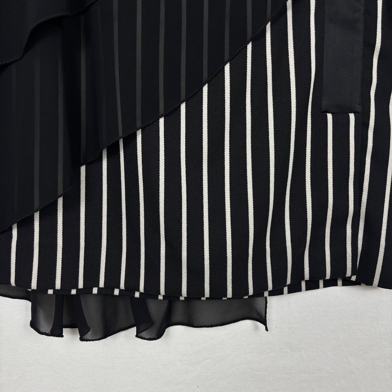 Atsuro Tayama Layered Striped Midi Skirt