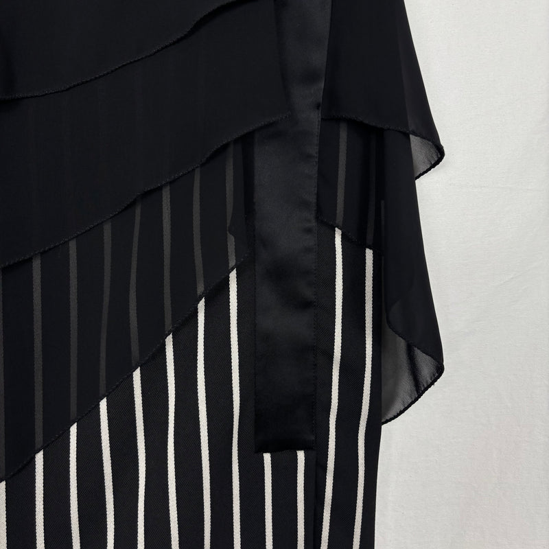 Atsuro Tayama Layered Striped Midi Skirt