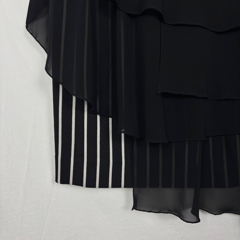 Atsuro Tayama Layered Striped Midi Skirt