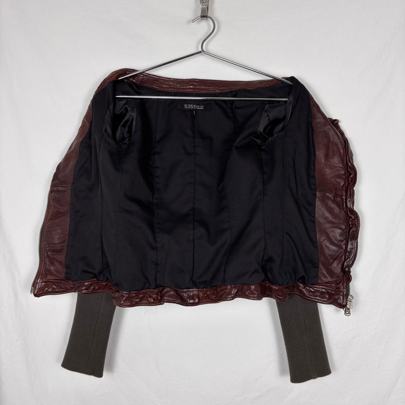 5351 Pour Les Femmes Cropped Leather Jacket
