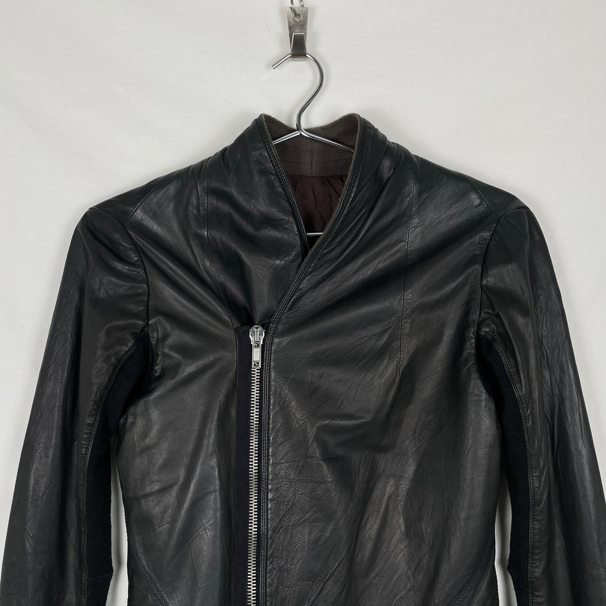 ジャケット・アウター Rick Owens Lamb leather RICK OWENS(リックオウエンス) INTARSIA LAMB LEATHER JACKET