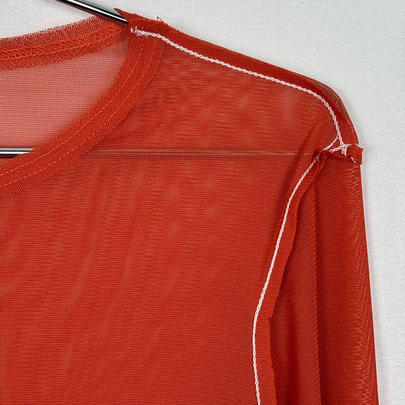 Y's by Yohji Yamamoto Mesh Contrast Stitch Long Sleeve