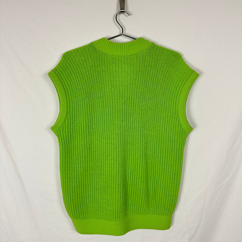 Issey Miyake Men Lime Green Knit Vest