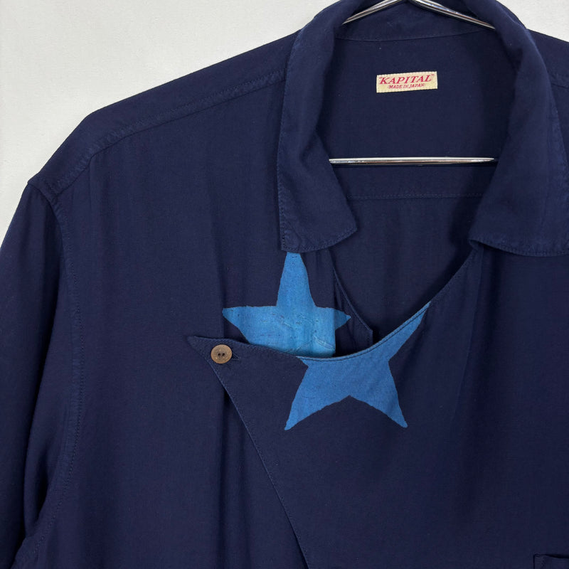 Kapital Asymmetric Star Botton Up Shirt