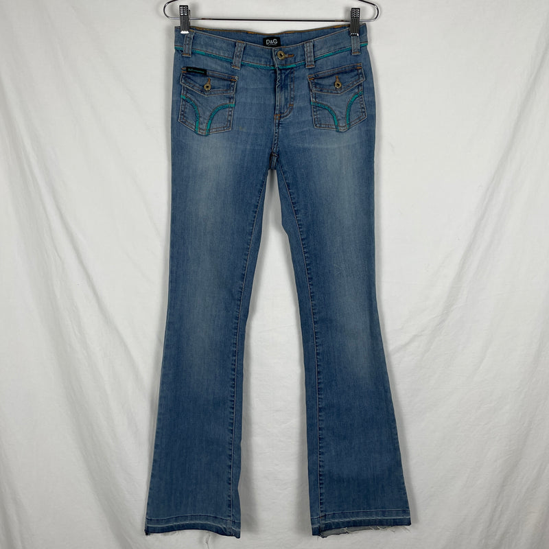 00s Dolce & Gabbana Cargo Pocket Boot Cut Jeans
