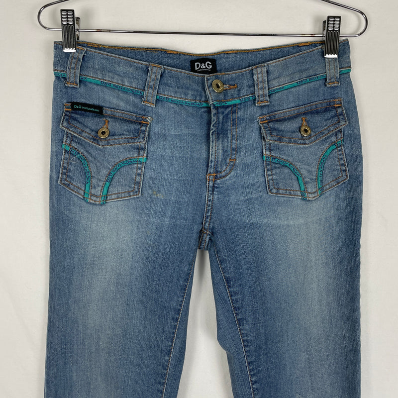 00s Dolce & Gabbana Cargo Pocket Boot Cut Jeans