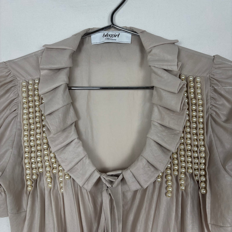 Blumarine Pearl Beaded Blouse