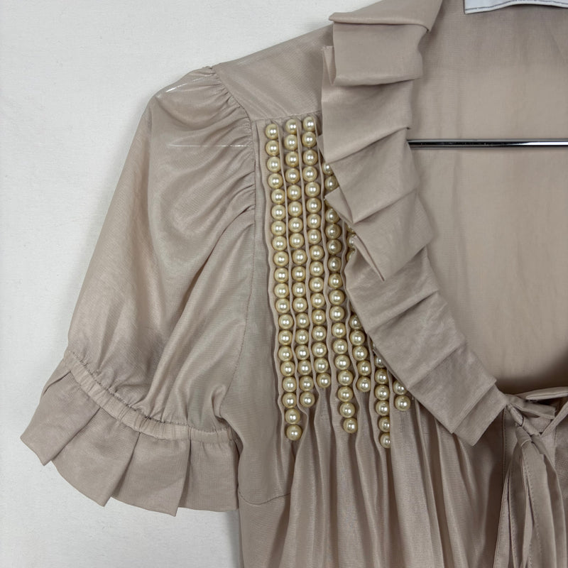 Blumarine Pearl Beaded Blouse