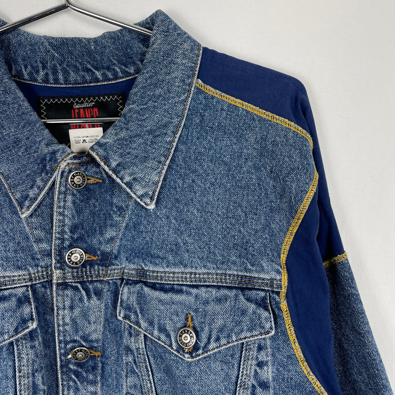 90s Jean Paul Gaultier Fabric Switching Denim Jacket