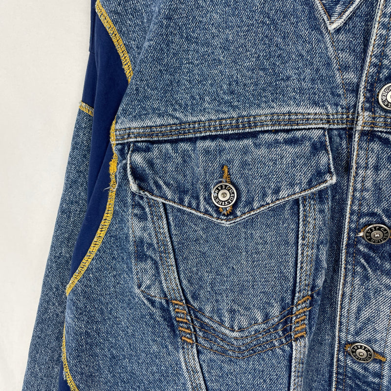 90s Jean Paul Gaultier Fabric Switching Denim Jacket