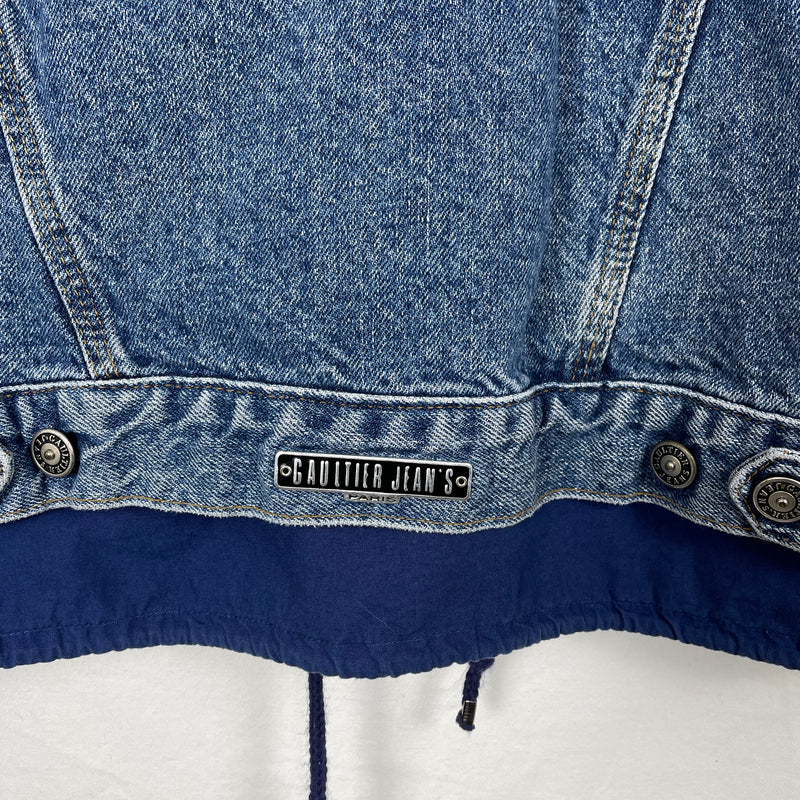 90s Jean Paul Gaultier Fabric Switching Denim Jacket