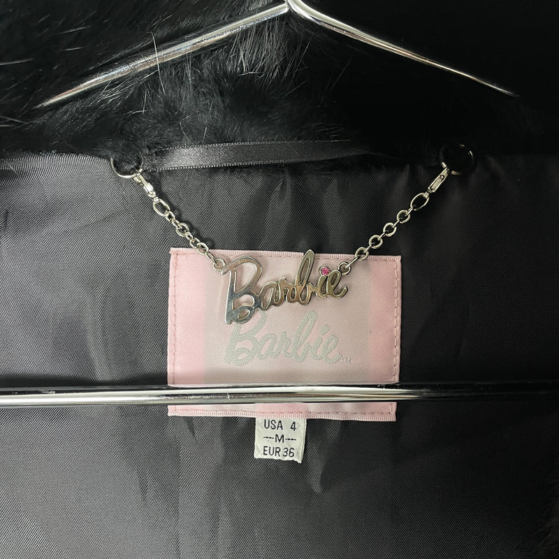 00s Barbie Rabbit Fur Cropped Jacket