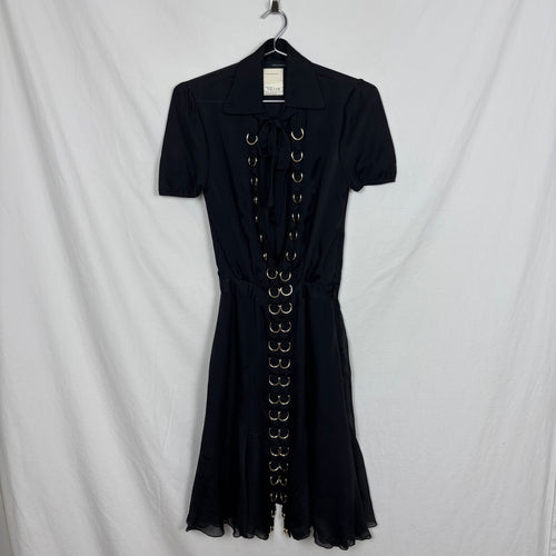 Dsquared2 Silk D-Ring Midi Dress
