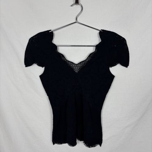 Jean Paul Gaultier Spandex Lace Style V-Neck Top