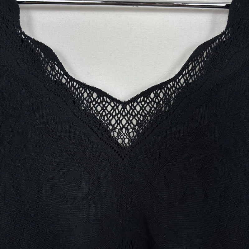 Jean Paul Gaultier Spandex Lace Style V-Neck Top