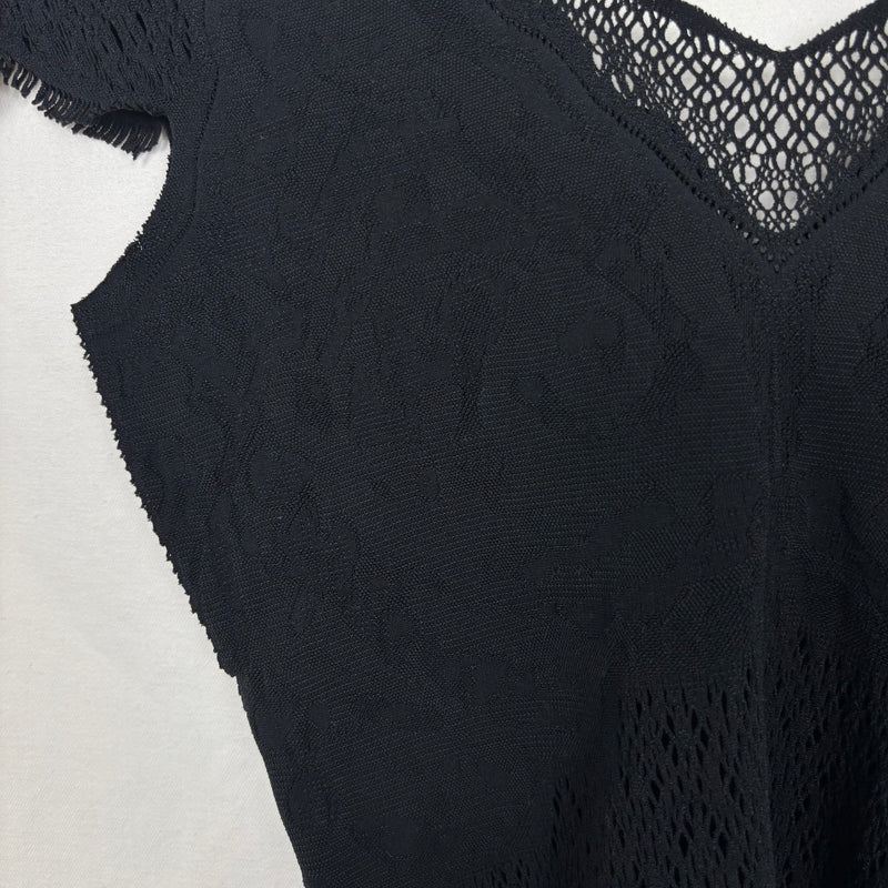 Jean Paul Gaultier Spandex Lace Style V-Neck Top