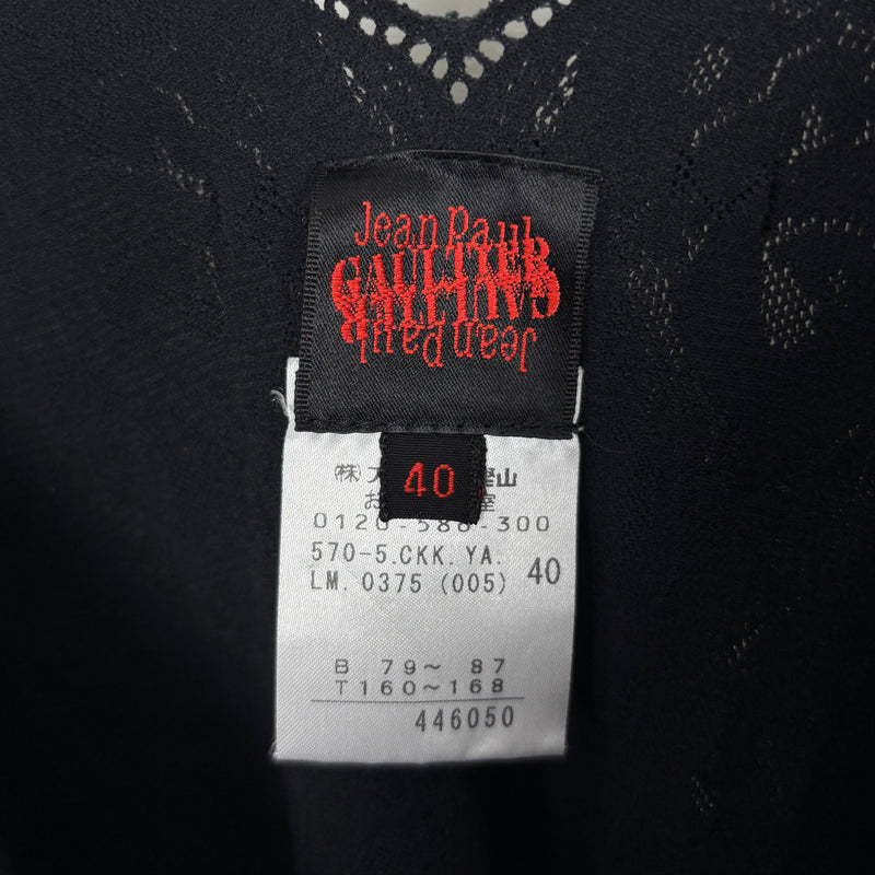 Jean Paul Gaultier Spandex Lace Style V-Neck Top