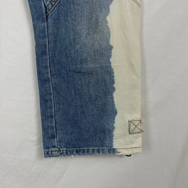 00s Dolce & Gabanna Bleach Dye Denim Capris