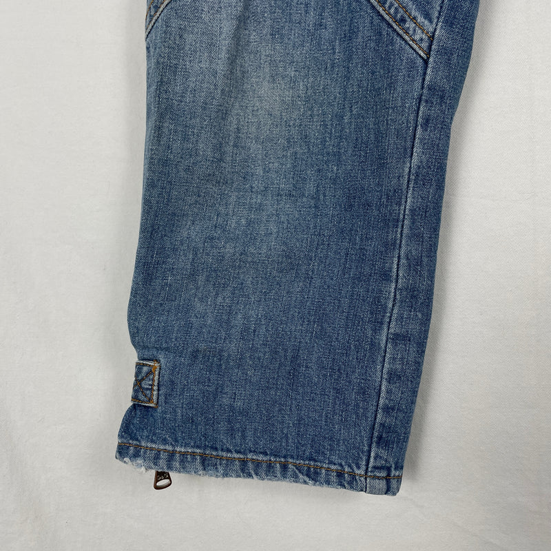 00s Dolce & Gabanna Bleach Dye Denim Capris