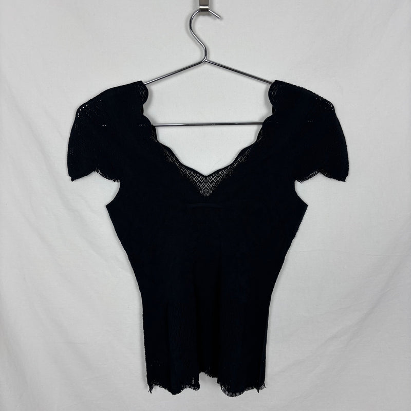 Jean Paul Gaultier Spandex Lace Style V-Neck Top