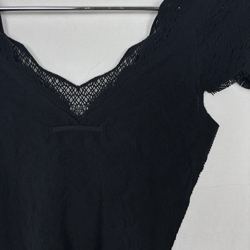 Jean Paul Gaultier Spandex Lace Style V-Neck Top