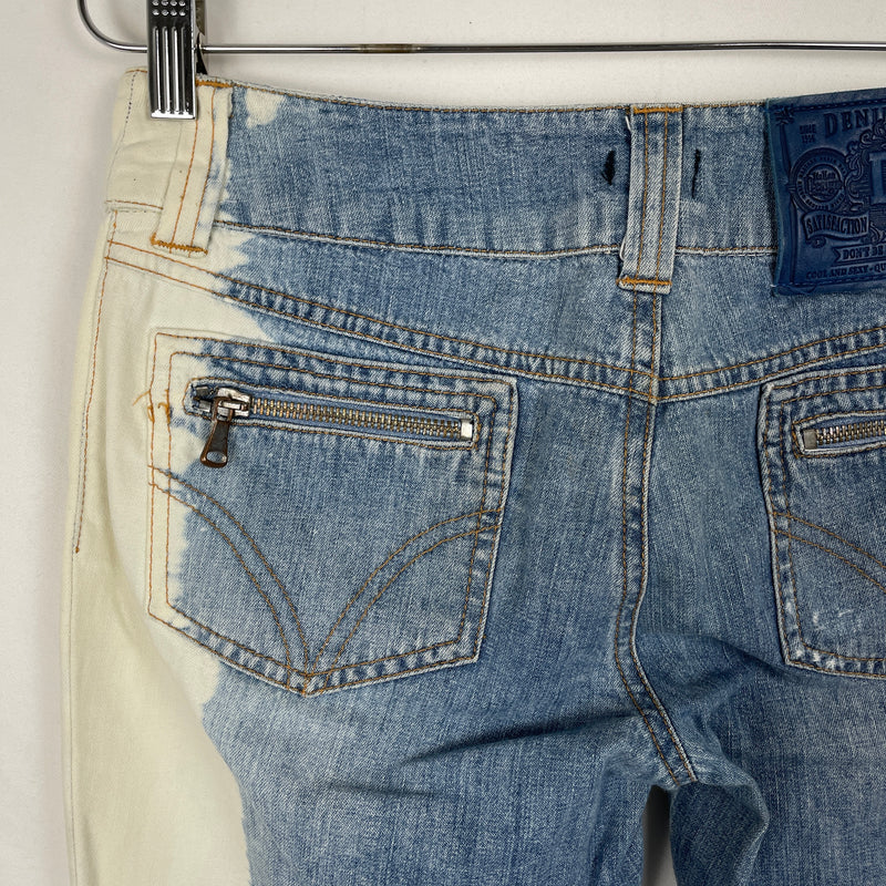 00s Dolce & Gabanna Bleach Dye Denim Capris