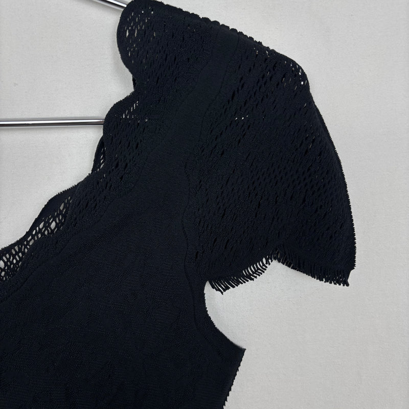 Jean Paul Gaultier Spandex Lace Style V-Neck Top