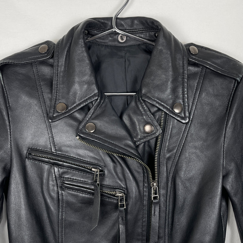 5351 Pour Les Femmes Leather Biker Jacket