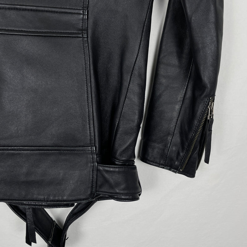 5351 Pour Les Femmes Leather Biker Jacket