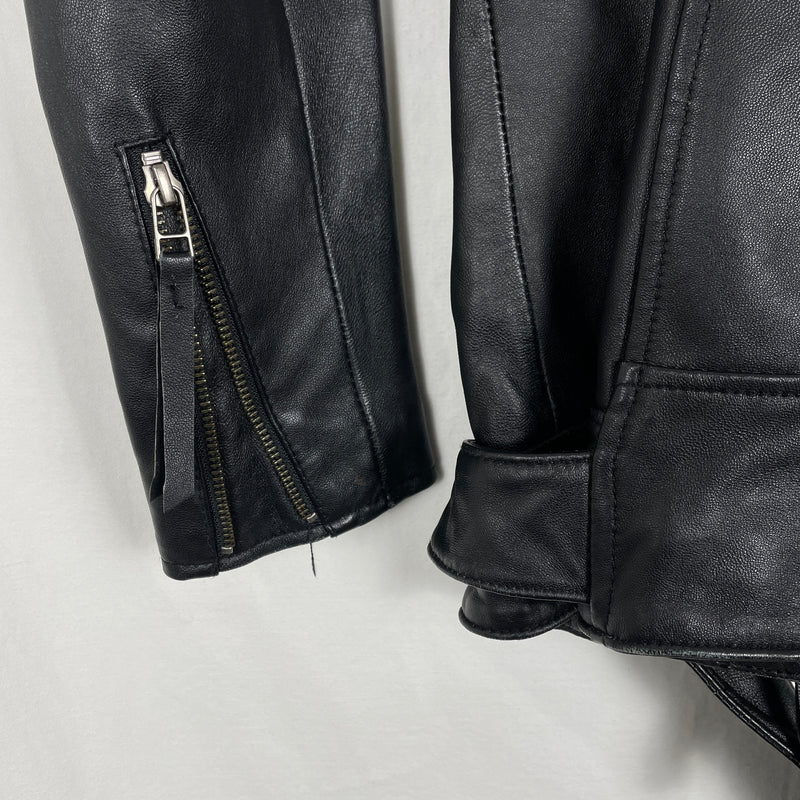 5351 Pour Les Femmes Leather Biker Jacket