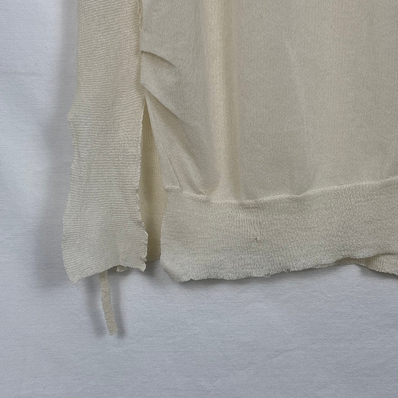 Marithe + Francois Girbaud Sheer Asymmetric Knit Tank Top
