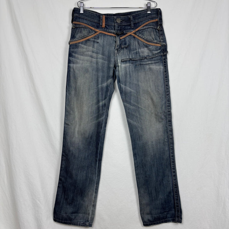 00s Marithe Francois & Girbaud Belt Loop Strap Jeans