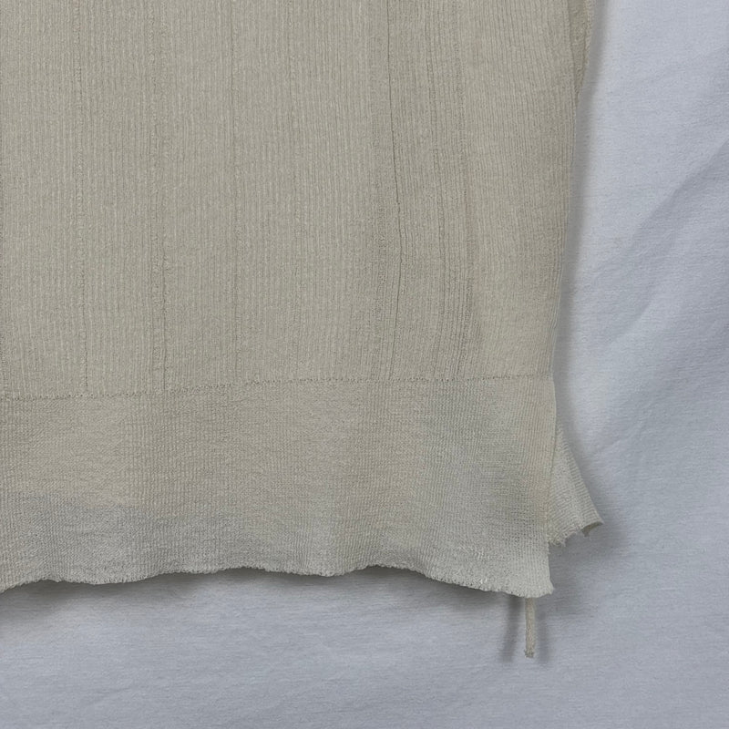 Marithe + Francois Girbaud Sheer Asymmetric Knit Tank Top