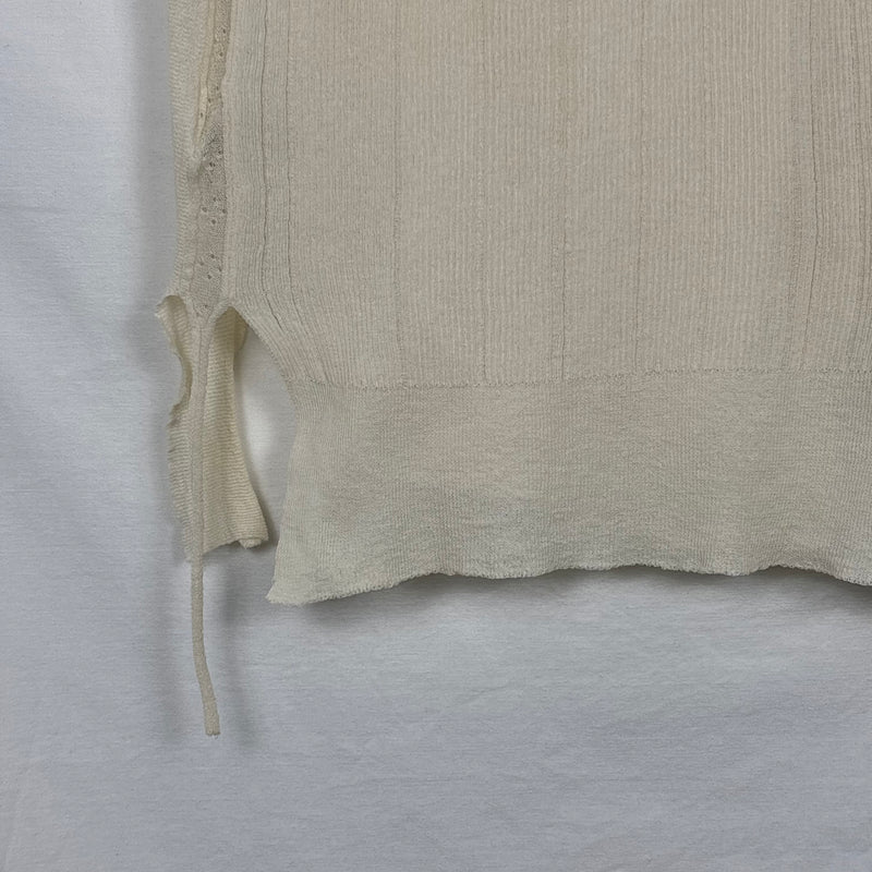Marithe + Francois Girbaud Sheer Asymmetric Knit Tank Top