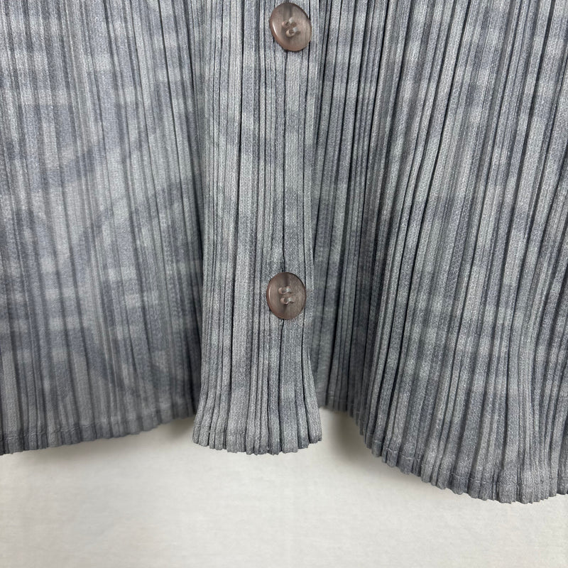 Issey Miyake Pleats Please Patterned Short Sleeve Blouse