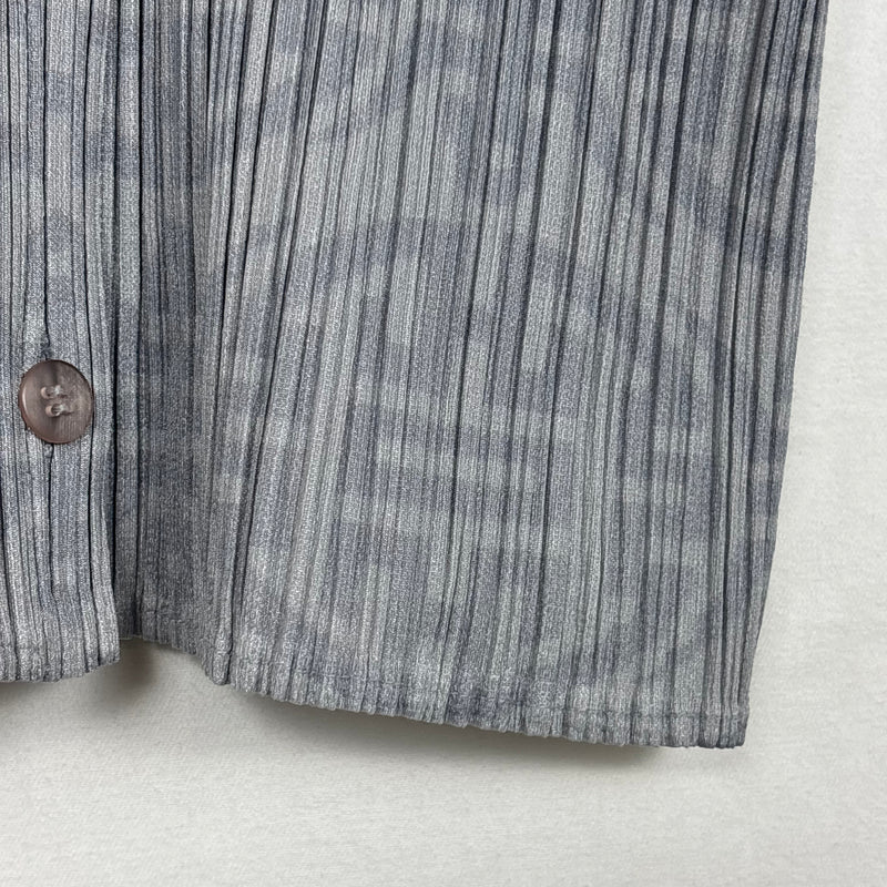 Issey Miyake Pleats Please Patterned Short Sleeve Blouse