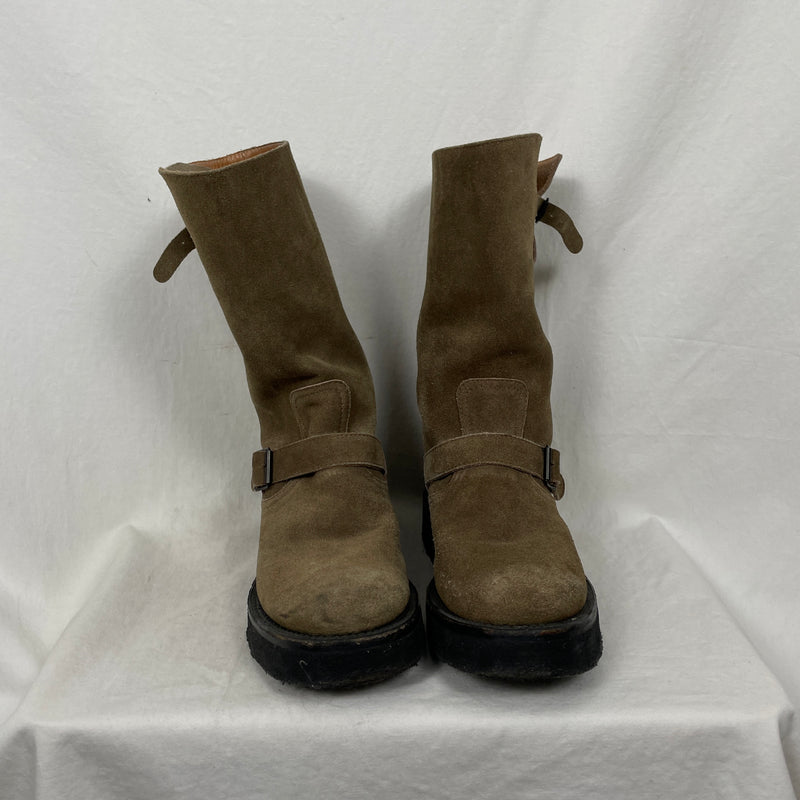 Number (N)ine Suede Leather Engineer Boots
