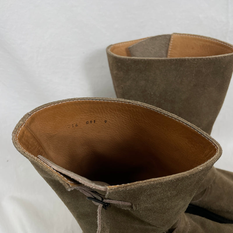 Number (N)ine Suede Leather Engineer Boots