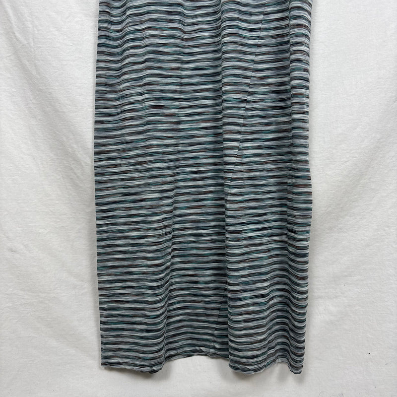 Maison Margiela Cold Shoulder Striped Maxi Dress