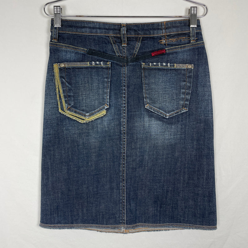 00s Marithe Francois & Girbaud Denim Pencil Skirt