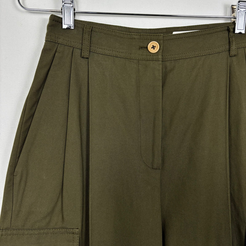 2019 Alexander McQueen Wide Leg Pleated Cargo Pants