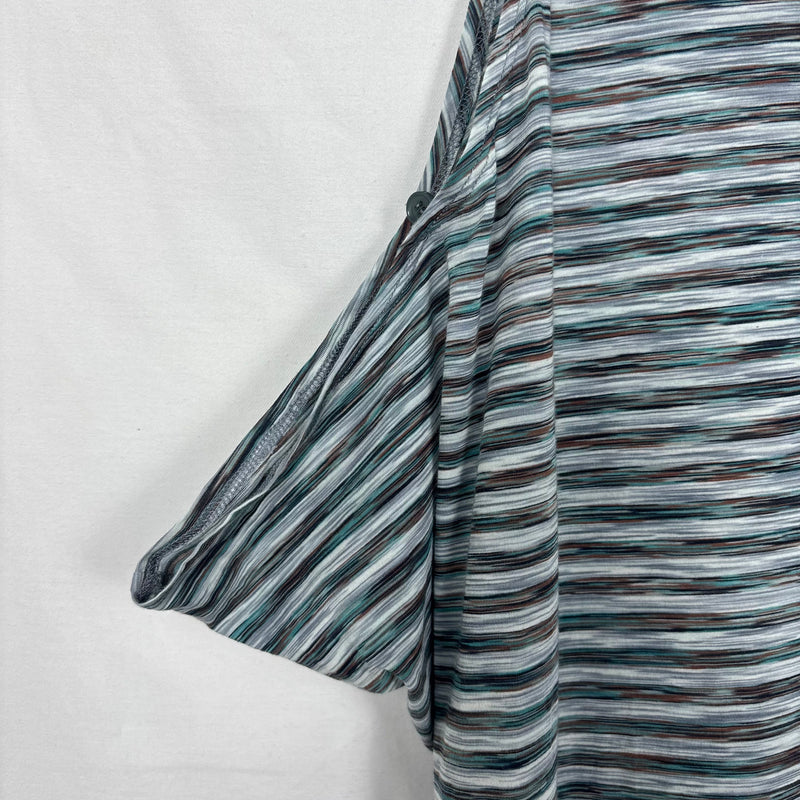 Maison Margiela Cold Shoulder Striped Maxi Dress