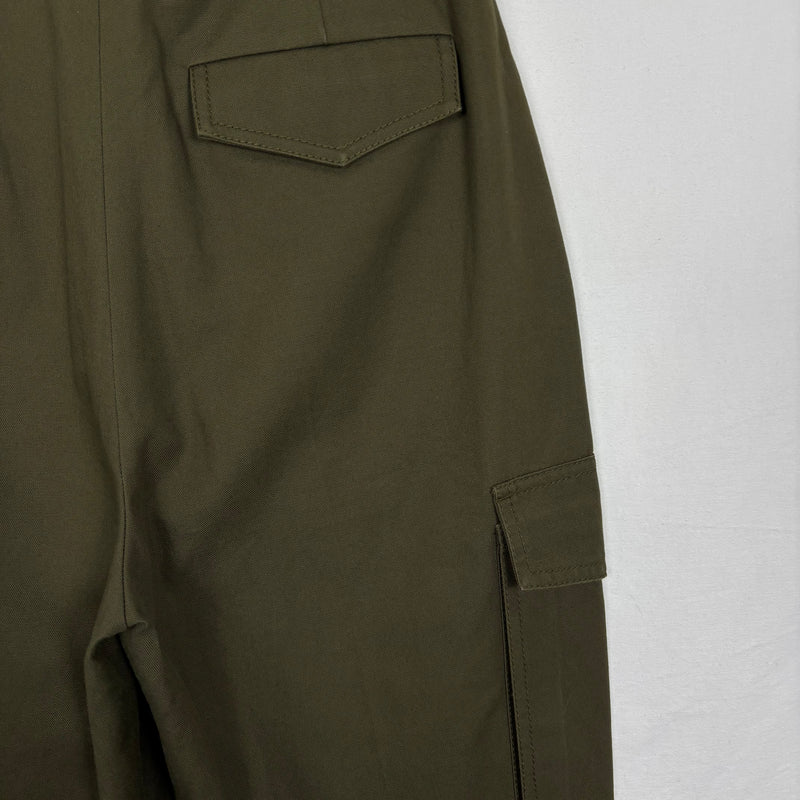 2019 Alexander McQueen Wide Leg Pleated Cargo Pants
