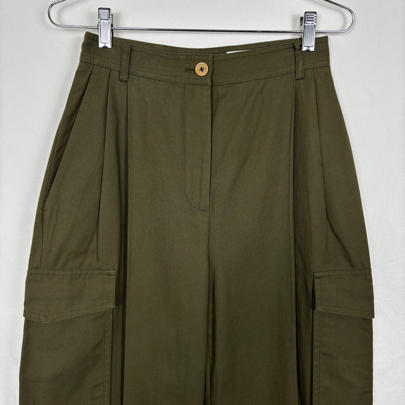 2019 Alexander McQueen Wide Leg Pleated Cargo Pants