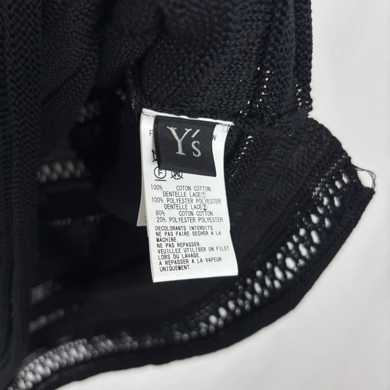 Yohji Yamamoto Y's Openwork Knit Polo Top