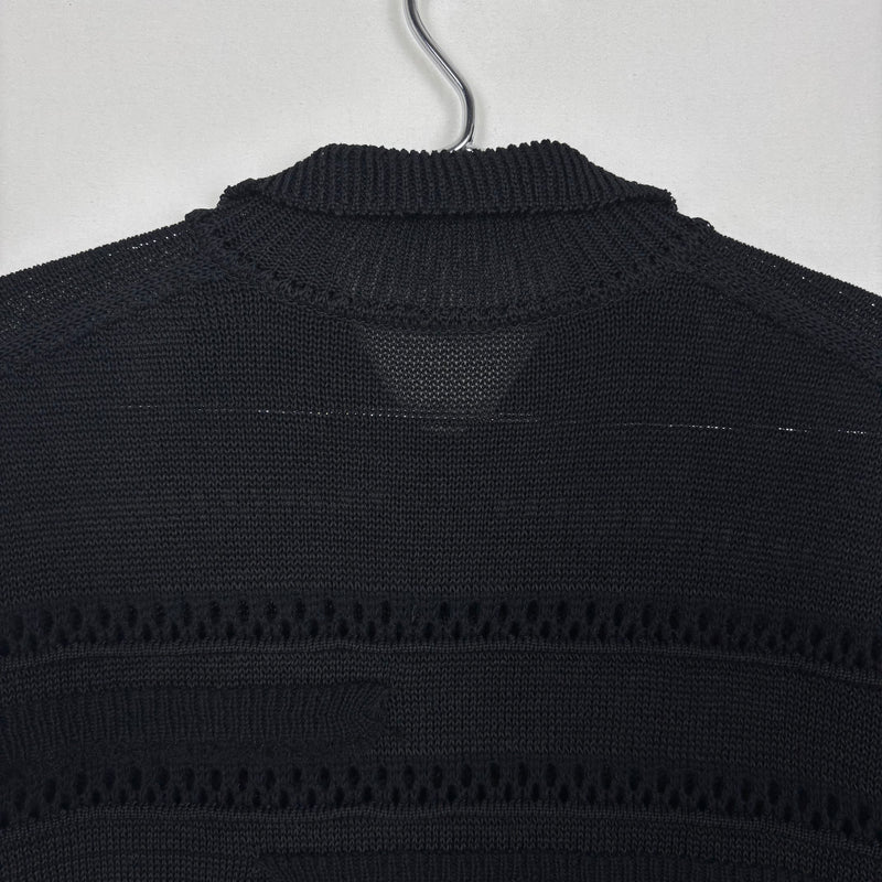 Yohji Yamamoto Y's Openwork Knit Polo Top