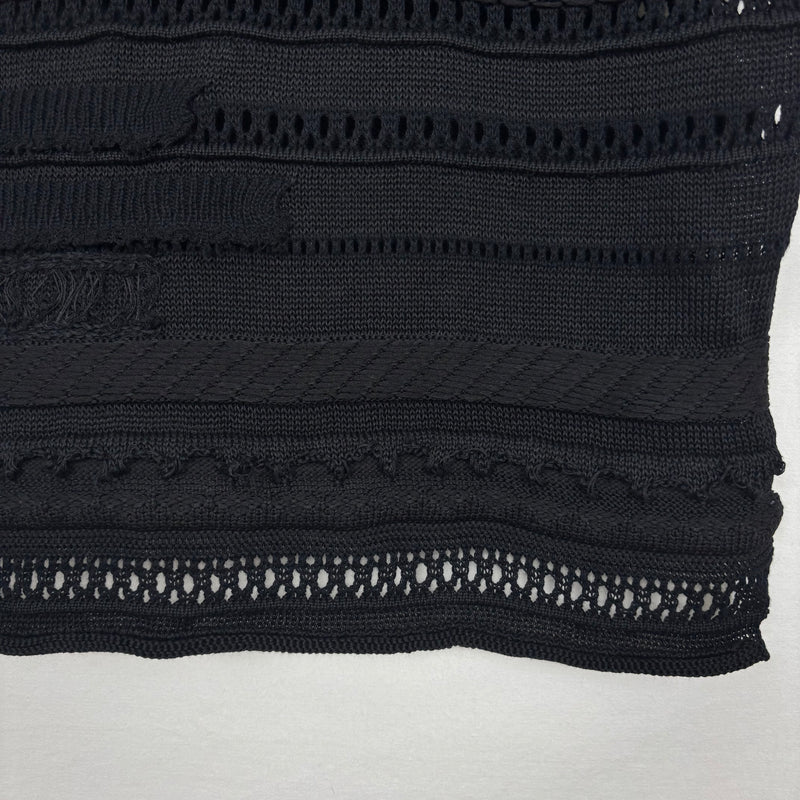 Yohji Yamamoto Y's Openwork Knit Polo Top