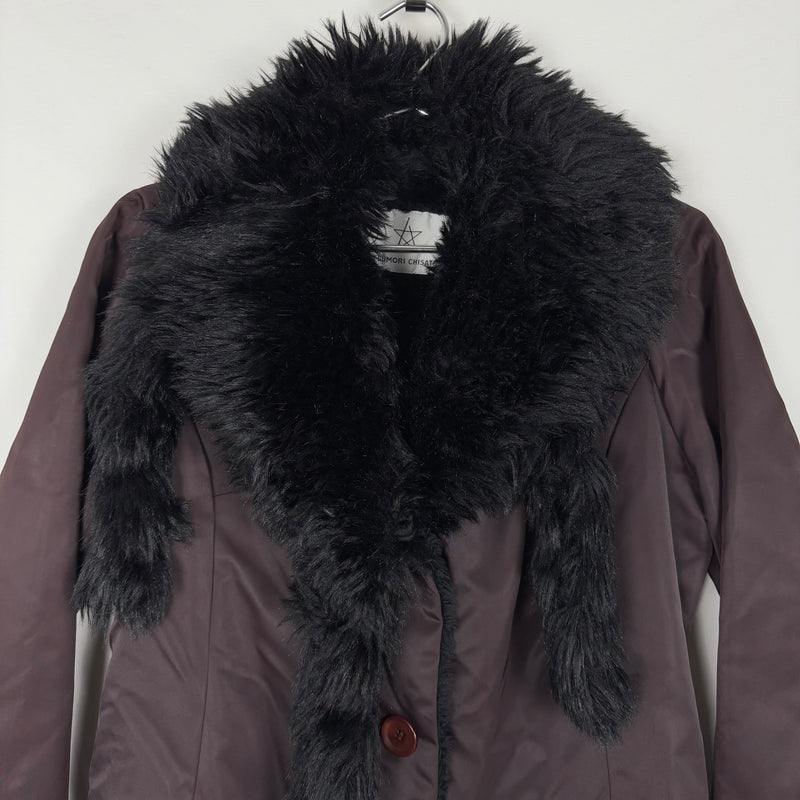 Tsumori Chisato Long Faux Fur Trim Nylon Coat