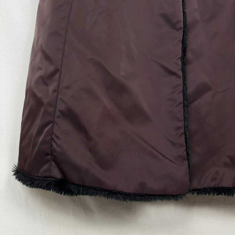 Tsumori Chisato Long Faux Fur Trim Nylon Coat