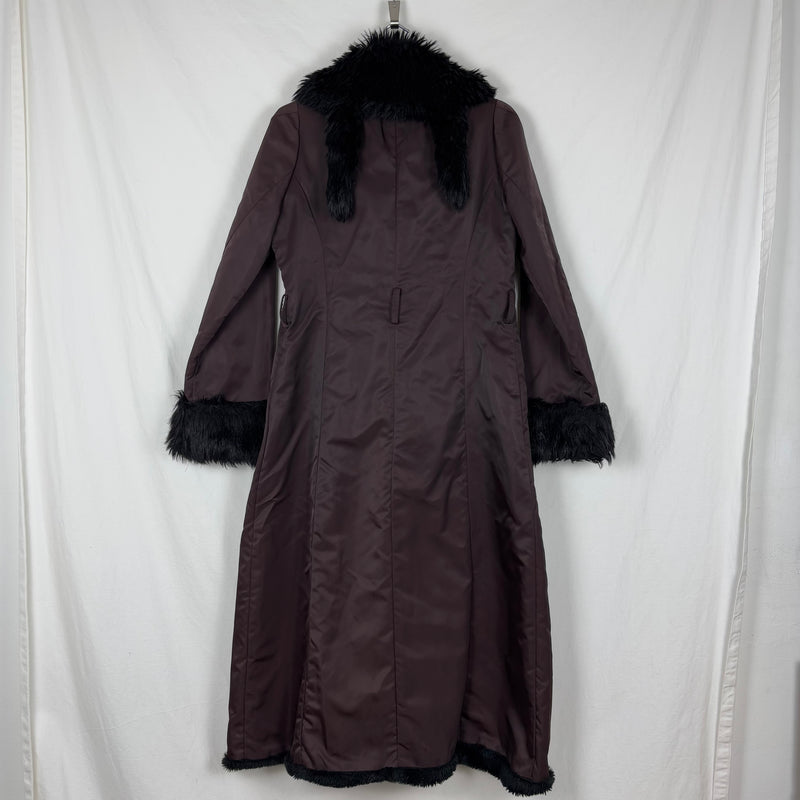 Tsumori Chisato Long Faux Fur Trim Nylon Coat
